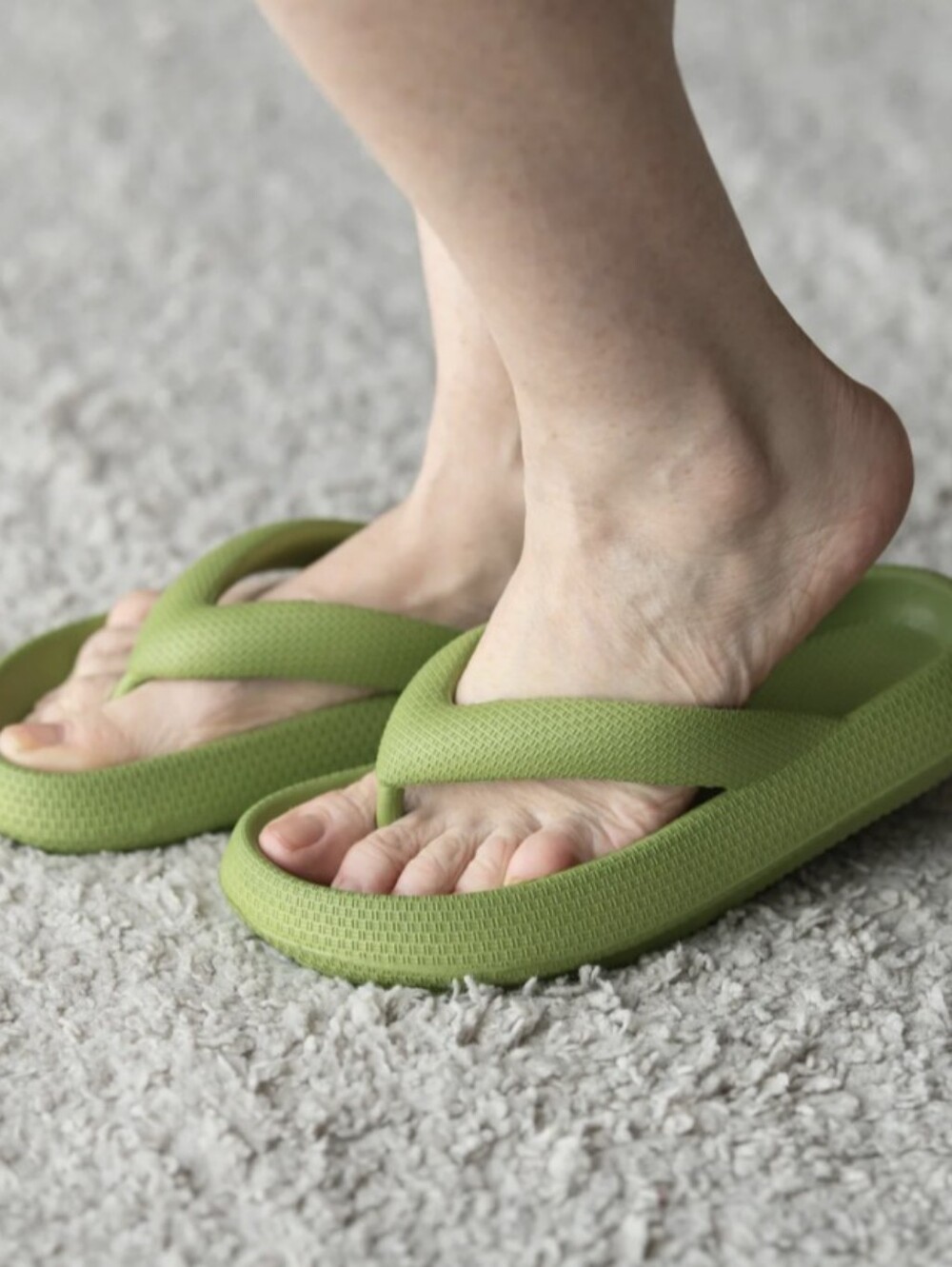 Light Green Thick Sole Eva Foam Flip Flop Sandals Size Large New